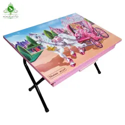 میز و صندلی تحریر تاشو صندوق دار کودکانه مدل باربری | فروشگاه اینترنتی چوب چوب