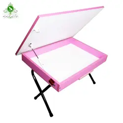 میز و صندلی تحریر تاشو صندوق دار کودکانه مدل باربری | فروشگاه اینترنتی چوب چوب