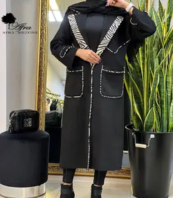 پالتو سوییت مغزی دوزی یقه ببری کد 14001847