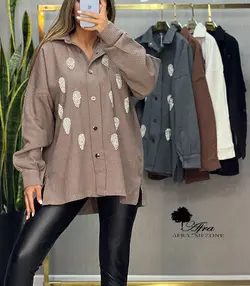 شومیز پاییزه سنگ دوزی طرح اشک کد 14001727
