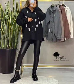 شومیز پاییزه سنگ دوزی طرح اشک کد 14001727