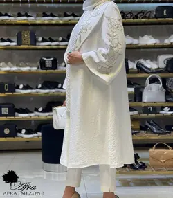 مانتو ژاکارد سنگ دوزی گل کد 14001063