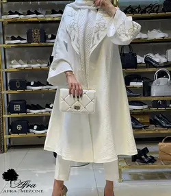 مانتو ژاکارد سنگ دوزی گل کد 14001063