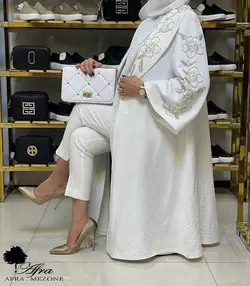 مانتو ژاکارد سنگ دوزی گل کد 14001063
