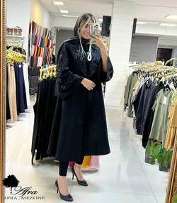 مانتو ژاکارد سنگ دوزی گل کد 14001040