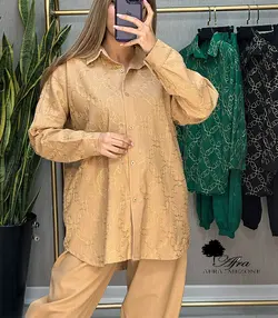 ست بلوز شلوار هندی طرح گل کد 14002172