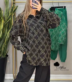 ست بلوز شلوار هندی طرح گل کد 14002172