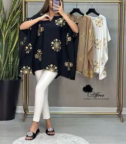 شومیز هندی عبایی طرح برف کد 14002216