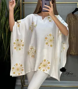 شومیز هندی عبایی طرح برف کد 14002216