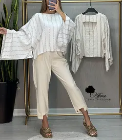 شومیز عبایی کوک دوزی کد 14002333