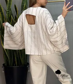 شومیز عبایی کوک دوزی کد 14002333