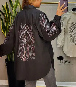 شومیز پشت پولک دوزی کد 14002396