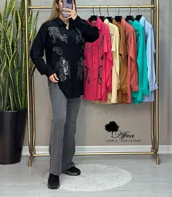 شومیز پولک دوزی بته جقه کد 14002420