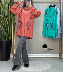 شومیز پولک دوزی بته جقه کد 14002420