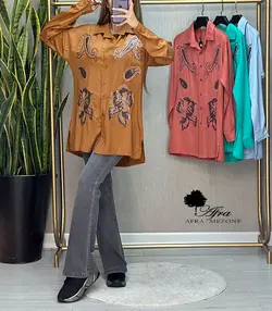 شومیز پولک دوزی بته جقه کد 14002420