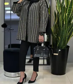 مانتو کتی گاندوزی نوار پولک کد 14002548