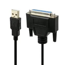 کابل پرینتر پارالل مبدل USB به 25 پین ماده پارالل - مدل P به طول 1 متر