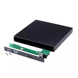 باکس تبدیل DVD رایتر اینترنال SATA لپ تاپ به اکسترنال USB2.0 سایز 9.5mm اسلیم