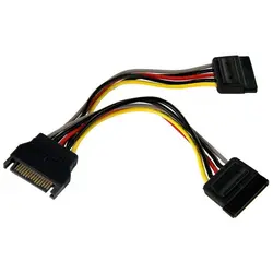 کابل تبدیل برق 1 به 2 ساتا مدل S322 طول 20 سانتی متر
