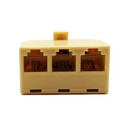 تبدیل 1 به 3 تلفن RJ11 یک سر مادگی سه سر نری