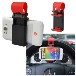 پایه نگهدارنده گوشی روی فرمان خودرو مدل CAR Steering Wheel Phone Socket Holder