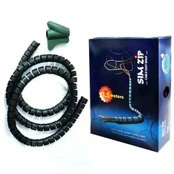 سیم جمع کن خرطومی فنری جمع کننده و نظم دهنده سیم و کابل ۱۶ میلی متر 2 متری مدل Sim Zip