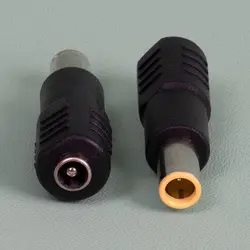 تبدیل فیش استاندارد نری به دل گرد زرد K مادگی 2.5 به 5.5 میلی متری بسته 1 عددی