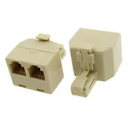 تبدیل 1 به 2 تلفن RJ11 کد 006 یک سر نری دو سر مادگی