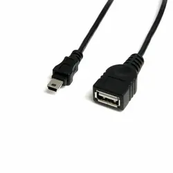 کابل تبدیل USB به mini USB مدل 5 پین (ذوزنقه) به طول 50 سانتی متر