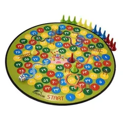 بازی فکری منچ و مارپله گرد پلاستیکی