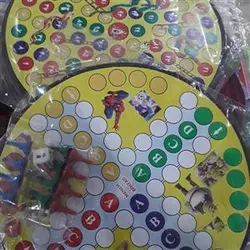 بازی فکری منچ و مارپله گرد پلاستیکی