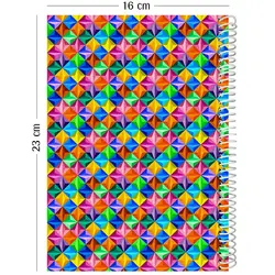 دفتر زبان سه خط سیمی طرح دار 100 برگ