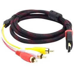 کابل تبدیل HDMI به AV سه فیش به طول 1.5 متر