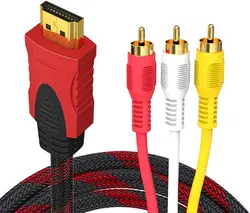 کابل تبدیل HDMI به AV سه فیش به طول 1.5 متر