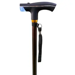 عصا قابل تنظیم چراغ قوه دار والدو پایه ساده رنگ قهوه‌ای کد 402