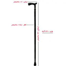 عصا آبنوس مصری اوموروز کد 534