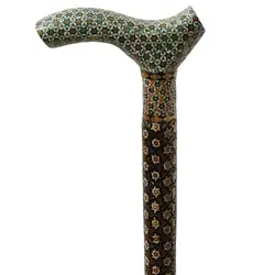 عصا خاتم کاری ستاره و پروانه کد 510