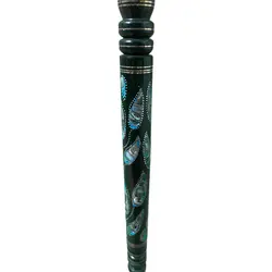 عصای طلاکوب طرح با فیرزوه و صدف اصل مدل برگ چهار تیکه کد 623