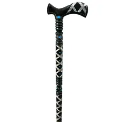 عصای سنگ فیرزوه و صدف اصل پنج تیکه کد 630