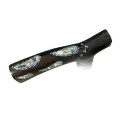 عصای‌ نقره کوب اصل تلفیق مروارید و صدف و فیرزوه مدل اشک کد 620