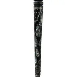 عصای‌ نقره کوب اصل تلفیق مروارید و صدف و فیرزوه مدل اشک کد 620