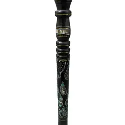 عصای‌ نقره کوب اصل تلفیق مروارید و صدف و فیرزوه مدل اشک کد 620