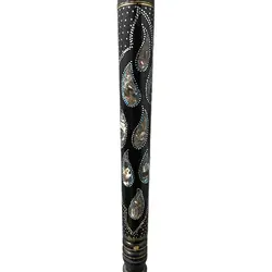 عصای‌ نقره کوب اصل تلفیق مروارید و صدف و فیرزوه مدل اشک کد 620