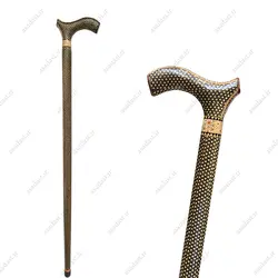 عصا خاتم چوب گردو با طرح ستاره