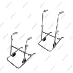 واکر تاشو چرخ دار فلزی نقره ای مدل SH-305