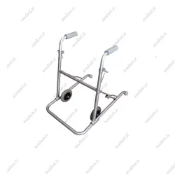 واکر تاشو چرخ دار فلزی نقره ای خردسال مدل SH-306