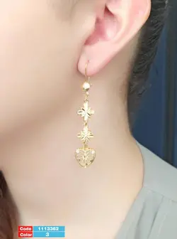 گوشواره آویز طرح طلا کد 8408