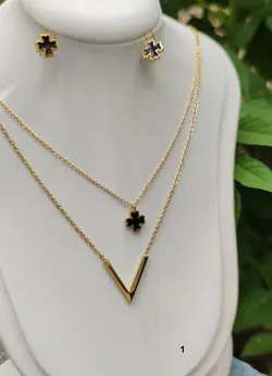 نیم ست استیل دخترانه دو رج کد4719 | بدلینجا