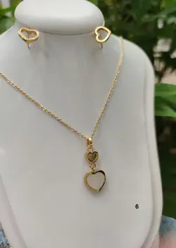 نیم ست استیل دخترانه دو رج کد4719 | بدلینجا