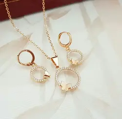 نیم ست نگین دار طرح طلا رنگ ثابت | نیم ست جواهری | نیم ست دخترانه ارزان| فروشگاه اینترنتی بدلیجات